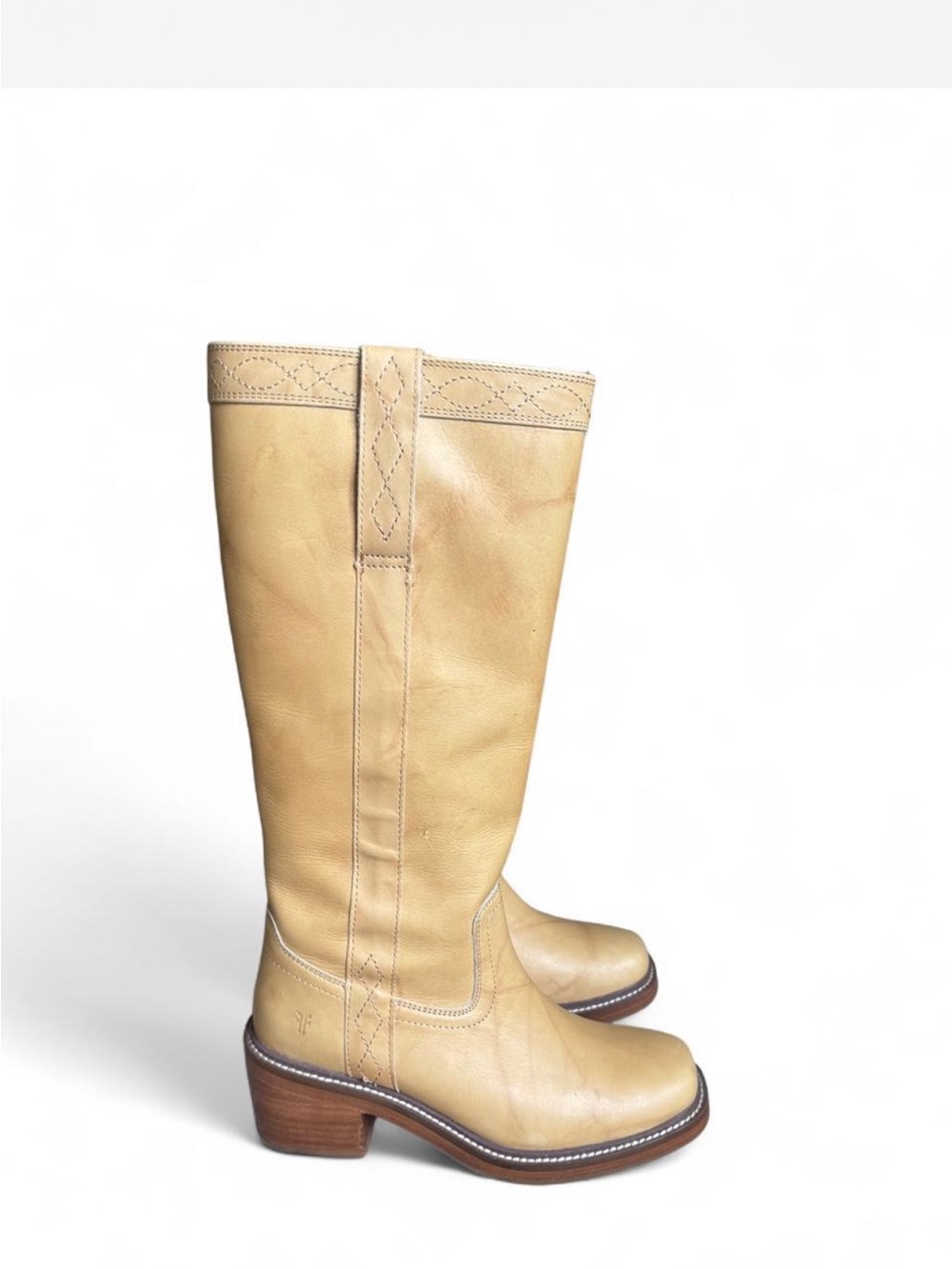 Frye Women's Tall Leather Boots in Light Tan